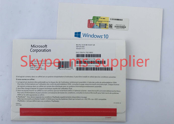 French Windows 10 Proffesional OEM Software 64 Bit Media Drive Online Activation Globally Version